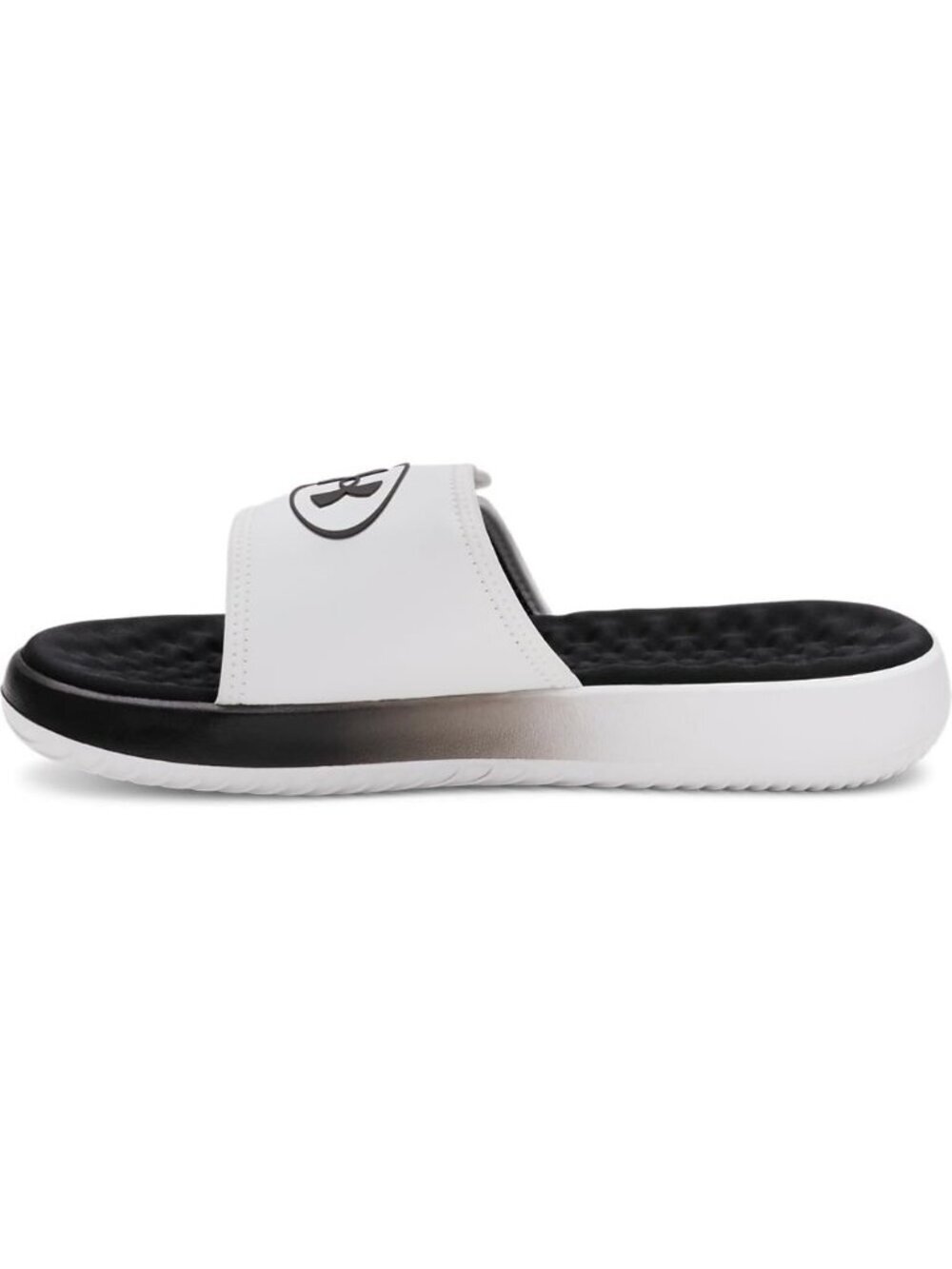 Men's White Black Ignite Pro Slide Comfort Soft Rubber Slip On Flat Sandal Shoes